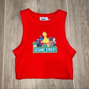 Sesame Street Red Crop top 0